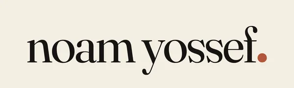 Noam Yossef — Signature lockup, ivory ground