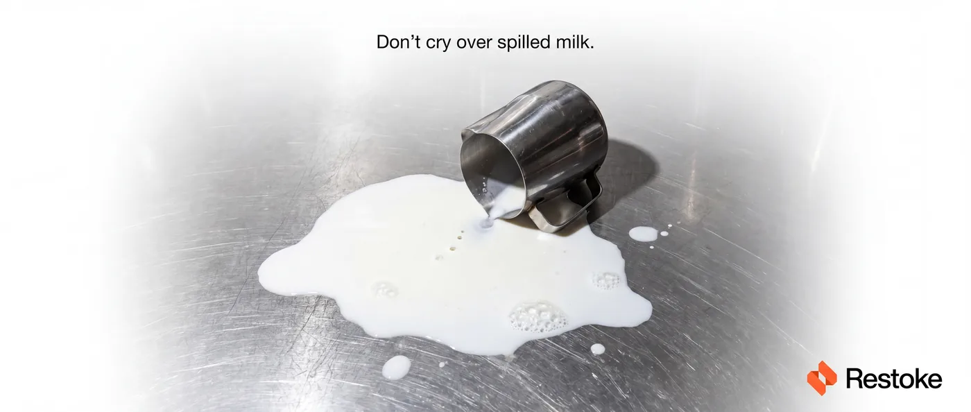 Restoke — Spec ad — don't cry over spilled milk