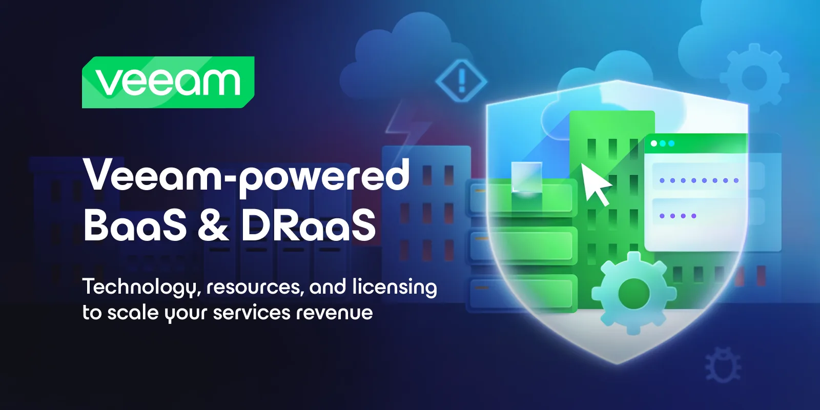 Veeam Software · Brand & Print — Veeam-powered BaaS & DRaaS — campaign creative