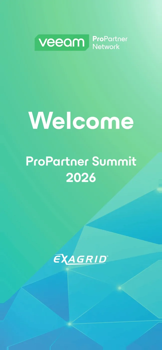 Veeam Software · Events — Welcome panel — 100 × 220 cm