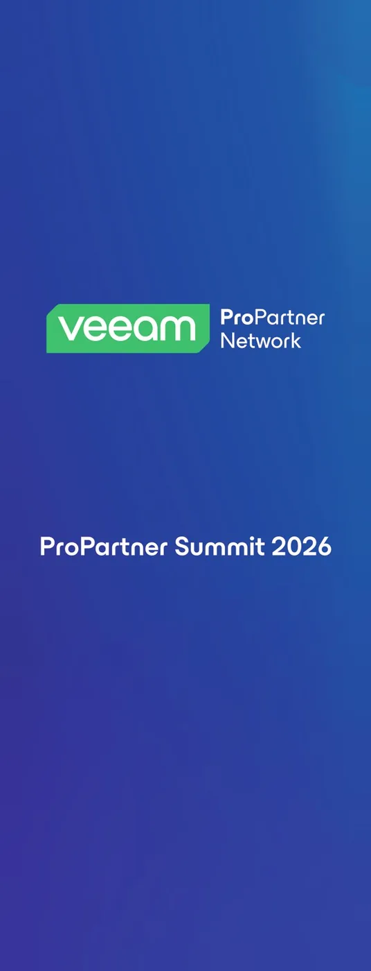 Veeam Software · Events — Podium wrap — 40 × 111 cm
