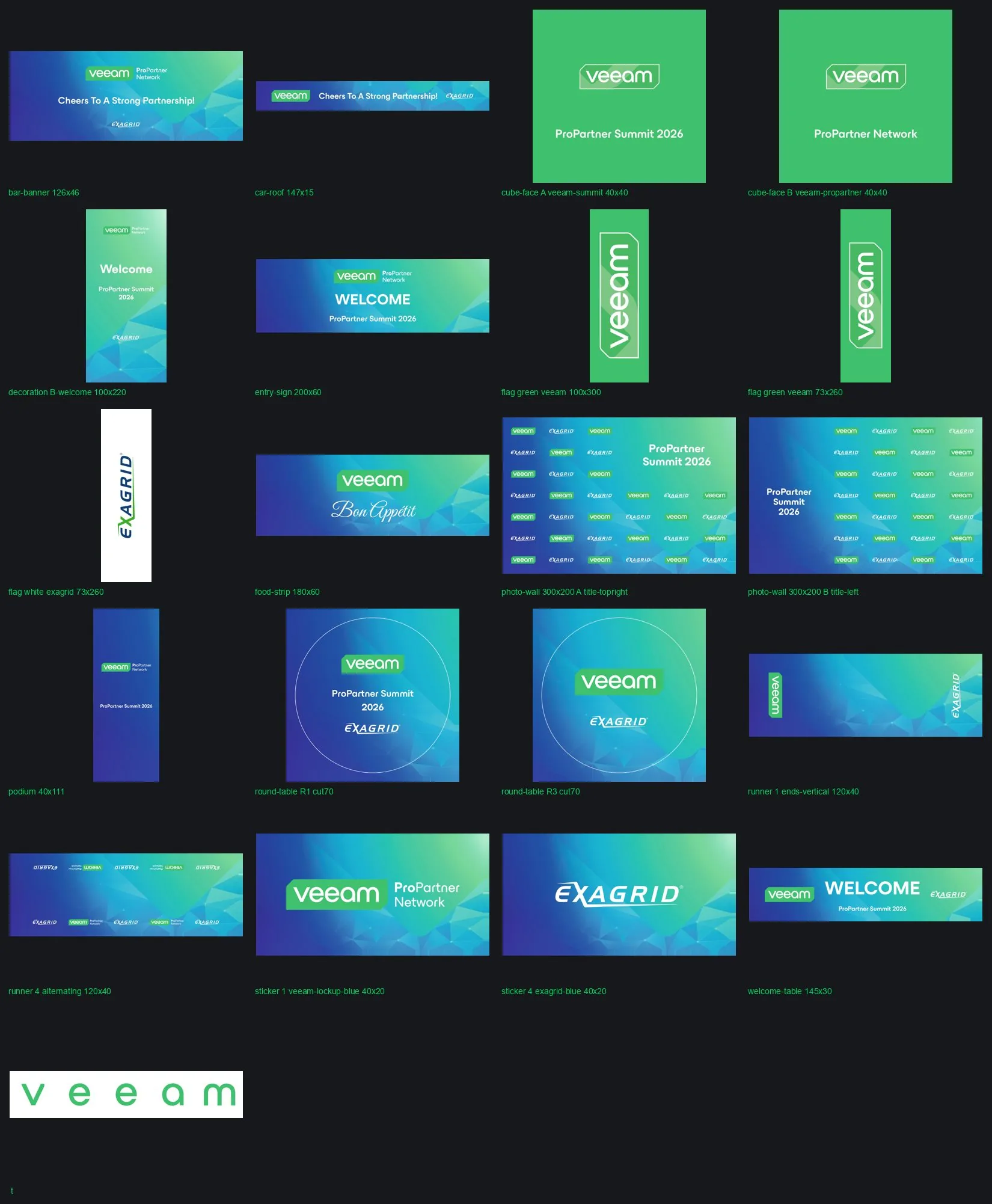 Veeam Software · Events — ProPartner Summit 2026 — the approved environmental system, 27 pieces