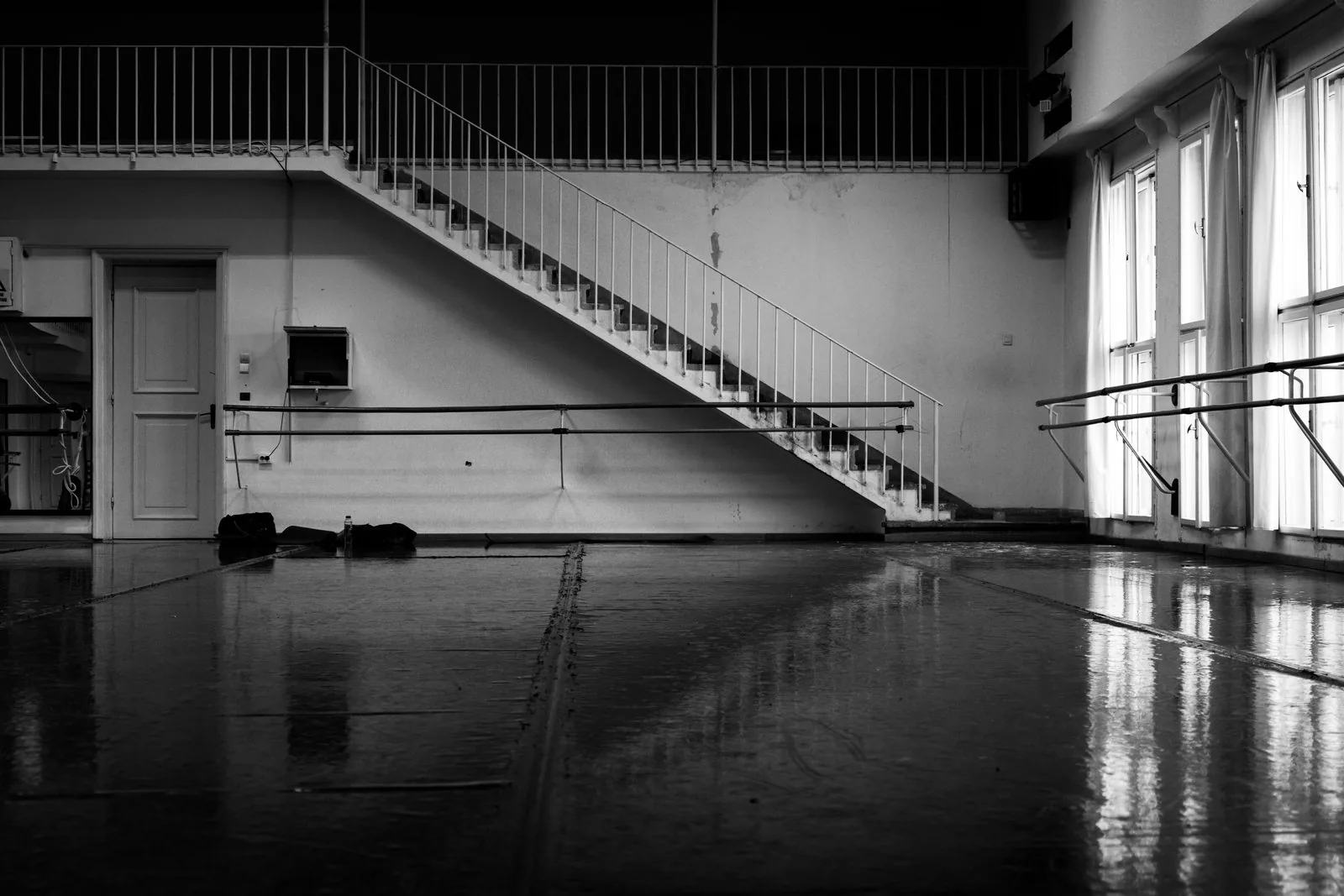 Empty ballet studio