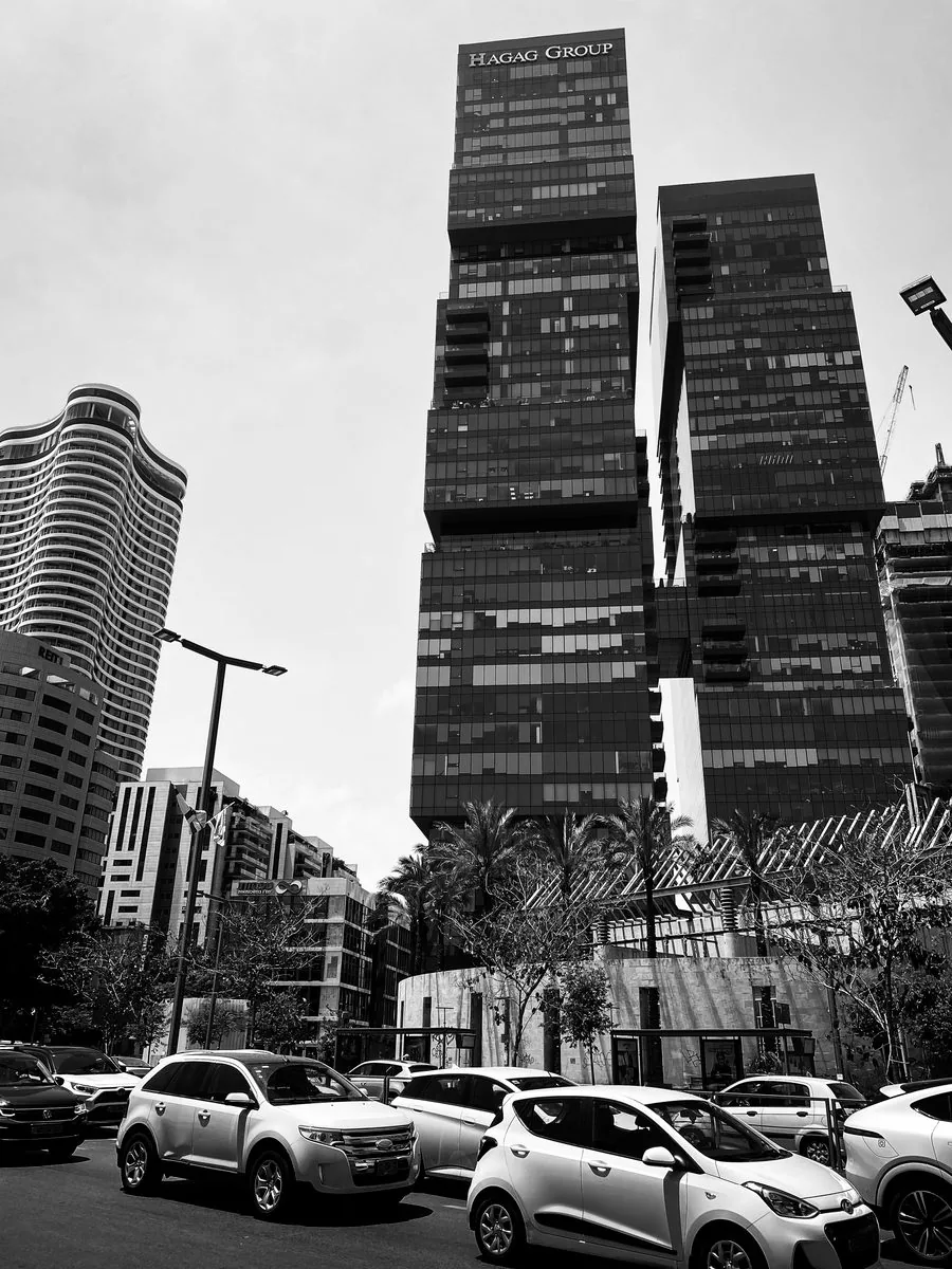 Hagag tower over Rothschild, Tel Aviv
