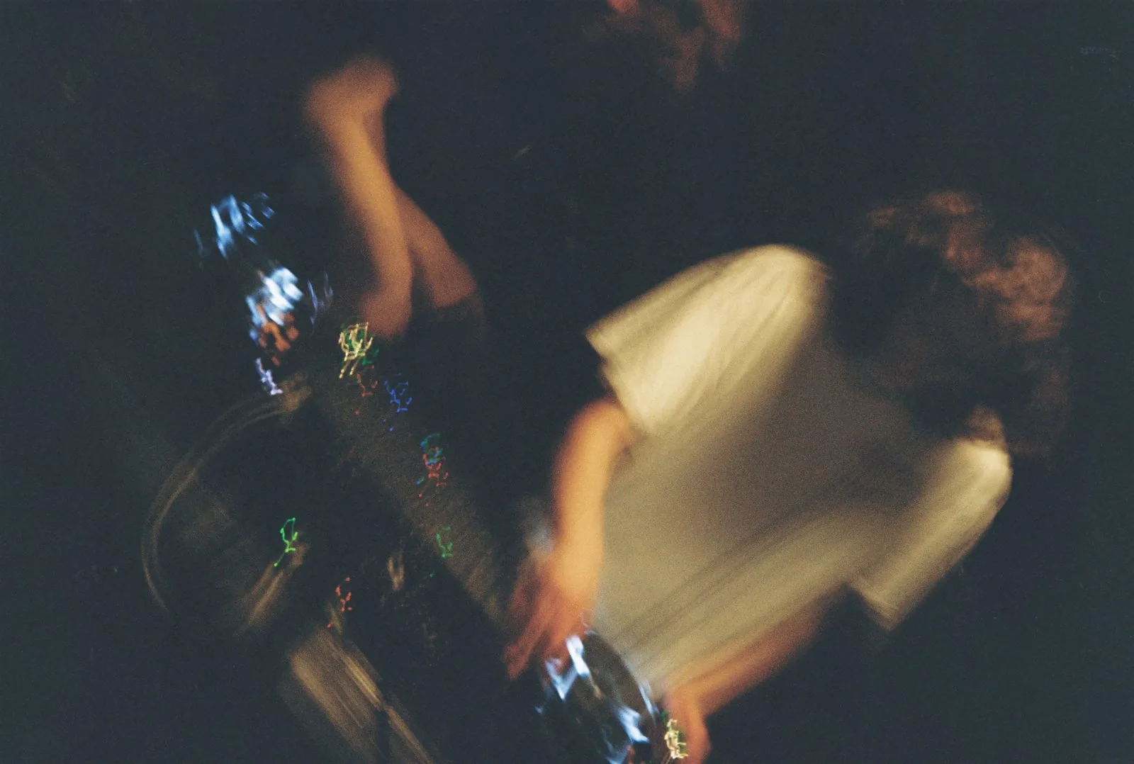 Hands reaching for the mixer